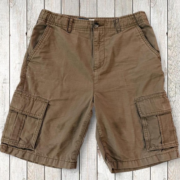Old Navy Other - Old Navy Boys Brown Ripstop Cargo Shorts Size 14 Utility Y2K